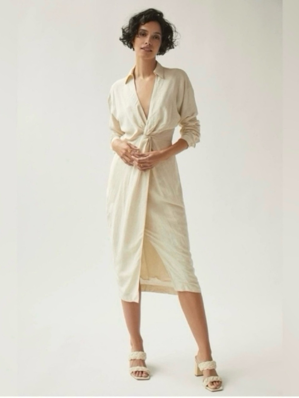 By Anthropologie linen blend dress ~ NWT